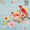 mixed media songbirds painting by kellie day