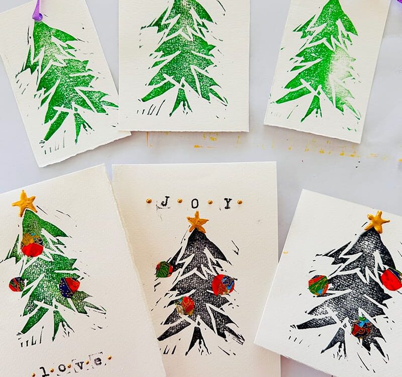 handmade holiday gift cards with kellie day