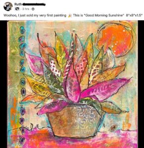 Ruth-sold-her-first-painting