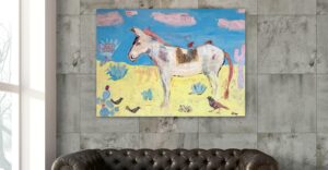 PAINTING of a Baja Burro by Kellie day
