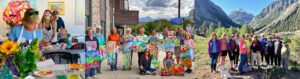 kellie day painting at the colorado art retreat, with hiking