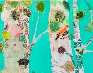 Aspen Glow - aspen tree painting