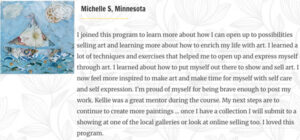 michelle results from kellie day art mentoring program