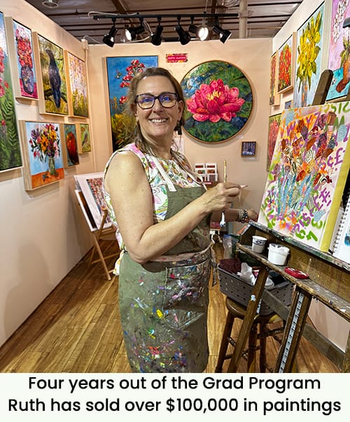 ruth art sales after kellie day mentoring program