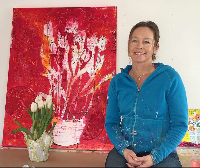 Kellie - Smiling near painting