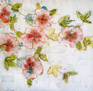 Summer Sheets, 24" x 24", mixed media on canvas ©Kellie Day