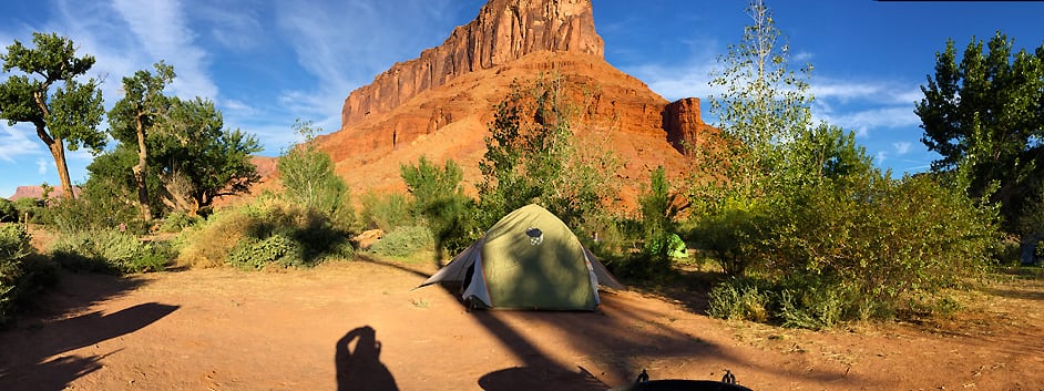 Our campsite next to the Colorado River