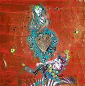 Love or Lust, 12" x 12" saucy Original Valentine painting ... $120
