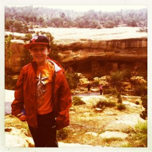 My son at Mesa Verde