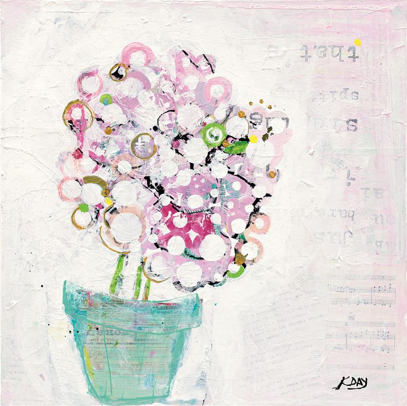 Hidden, 24" x 24" mixed media on canvas, ©Kellie Day, Available