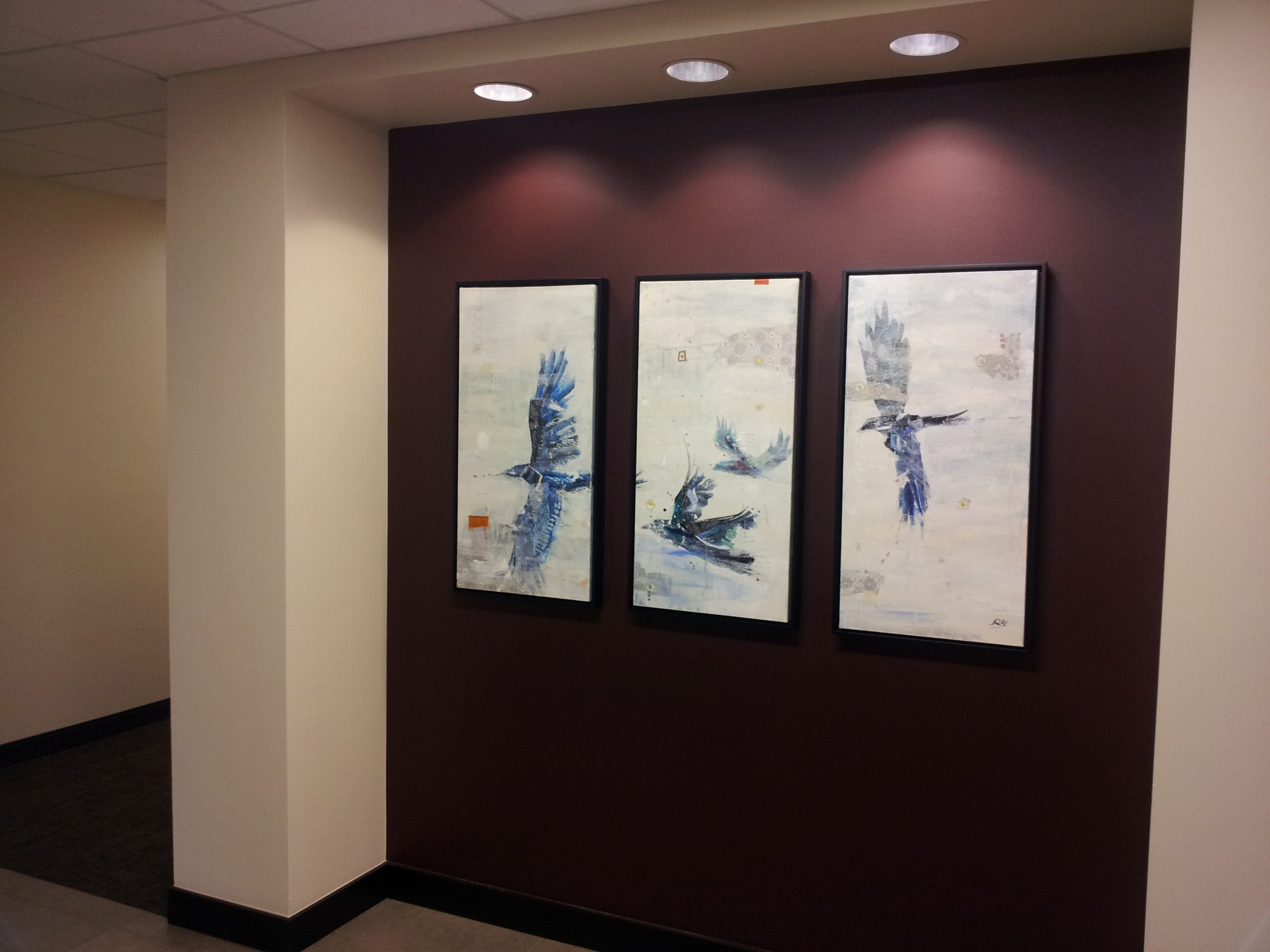 Corporate art installation by Kellie Day at Catholic Health Initiatives, Englewood CO